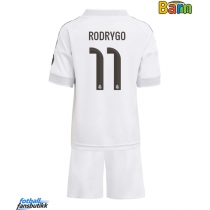 Real Madrid Rodrygo Goes #11 Hjemmedraktsett Barn 2025-26 Kortermet (+ Korte bukser)